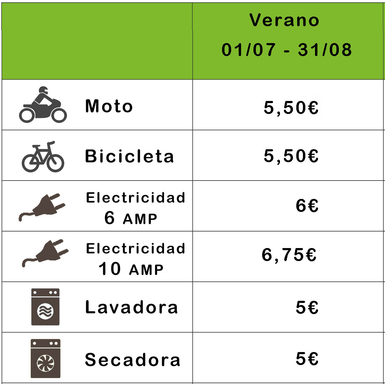 TARIFAS CAMPING_tabla2_2026
